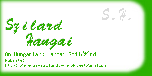 szilard hangai business card